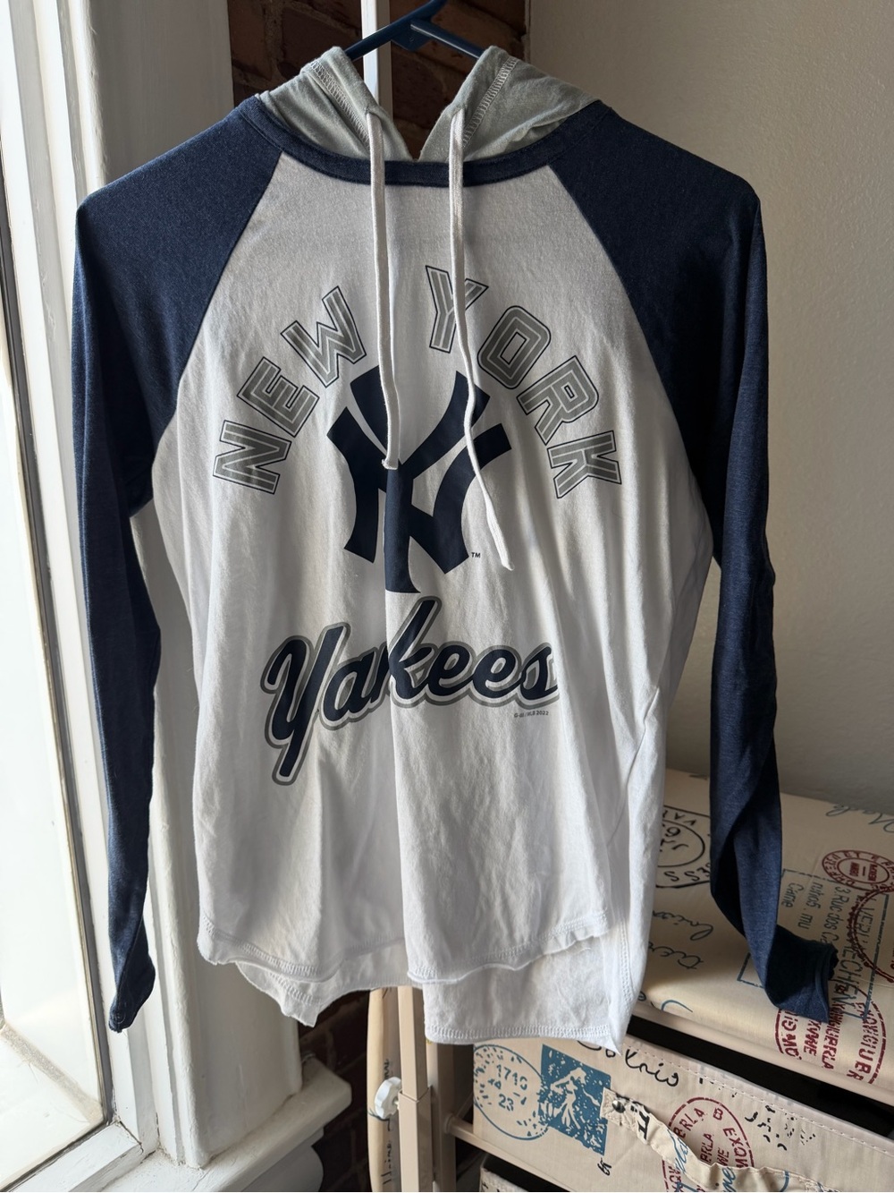 Genuine MLB 4Her by Carl Banks Tee - White with Navy Logo